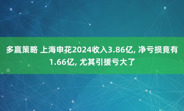 多赢策略 上海申花2024收入3.86亿, 净亏损竟有1.66亿, 尤其引援亏大了