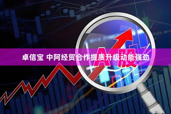 卓信宝 中阿经贸合作提质升级动能强劲